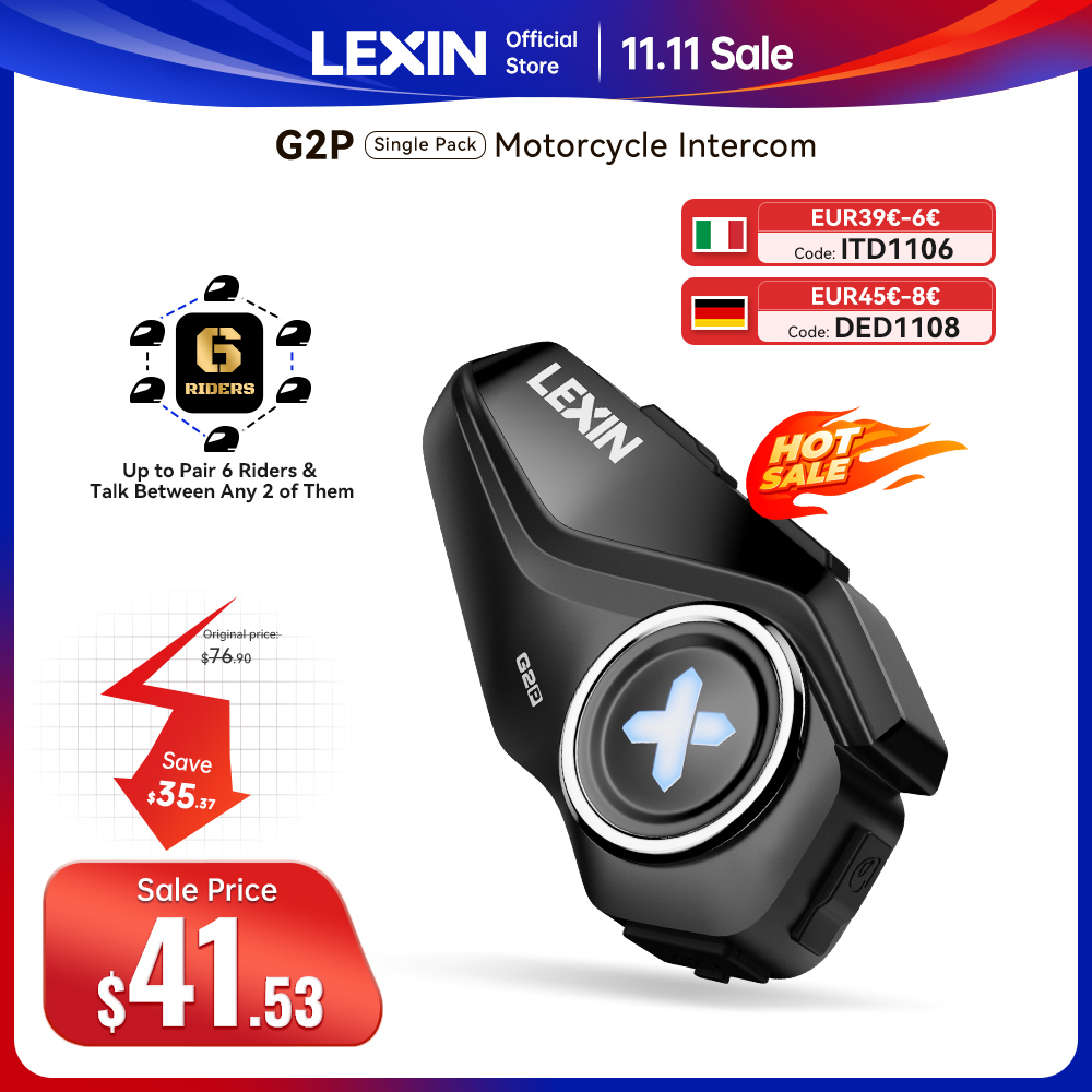Full Face Motorcycle Helmet With Bluetooth - Lexin G2P Motorcycle Intercom Helmet Bluetooth