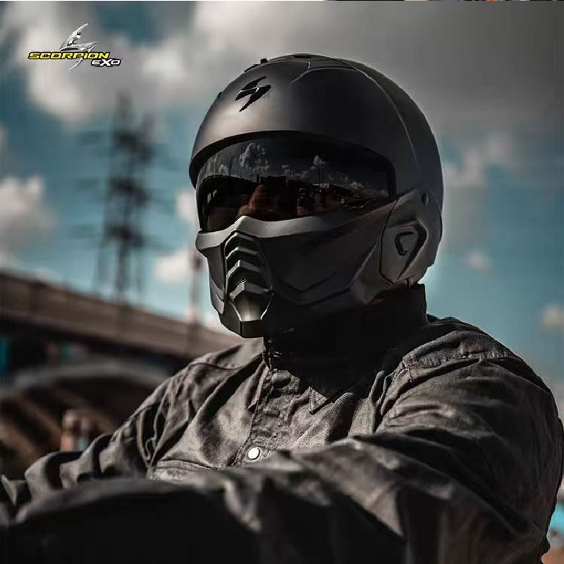 Full Face Motorcycle Helmet With Bluetooth - USA Scorpion Exo-Combat II Motorcycle Helmet