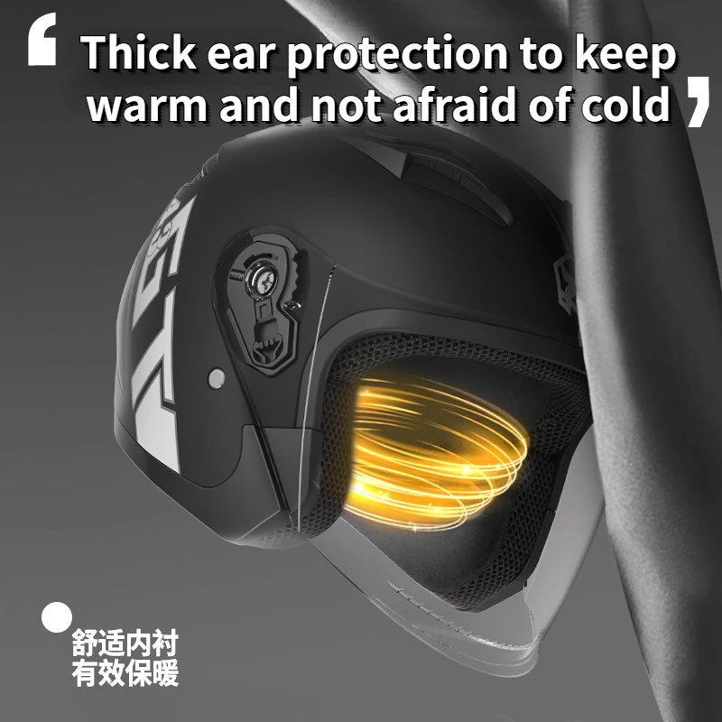 3/4 open face retro motorcycle - Dual Visor Motorcycle Racing Helmet ulasan dan harga