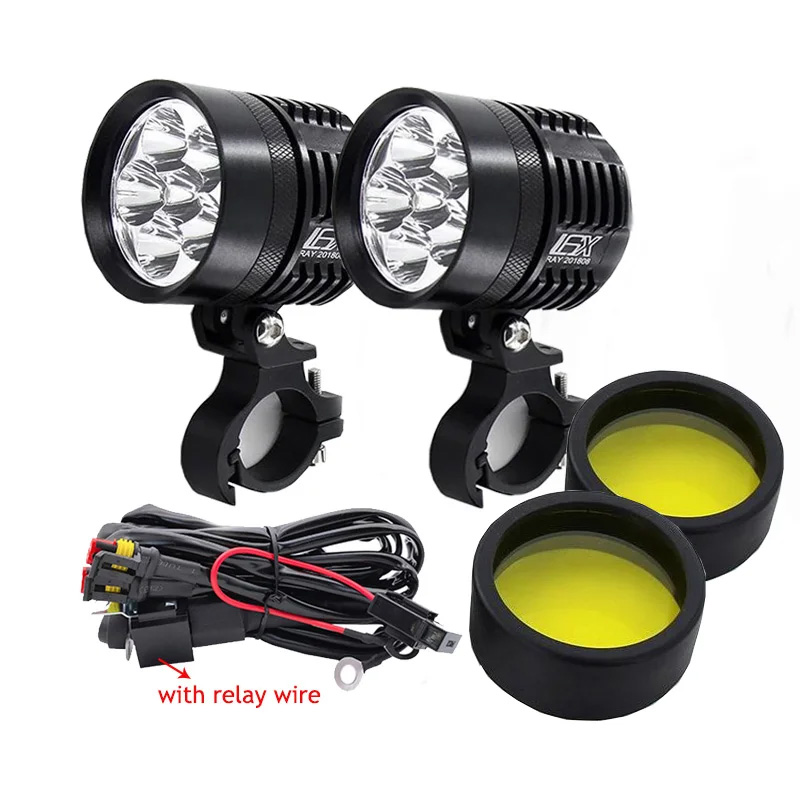 Double Colors LED Strobe Motor - Universal Motorcycle Led Headlight Projector ulasan dan harga