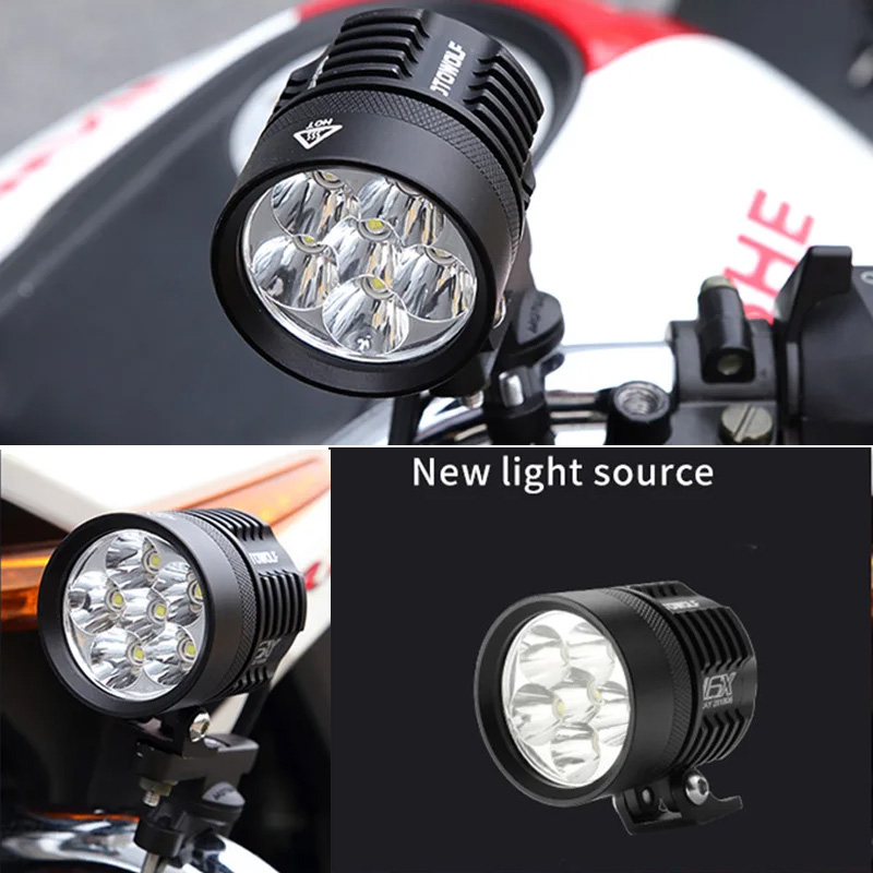 Double Colors LED Strobe Motor - Universal Motorcycle Led Headlight Projector ulasan dan harga