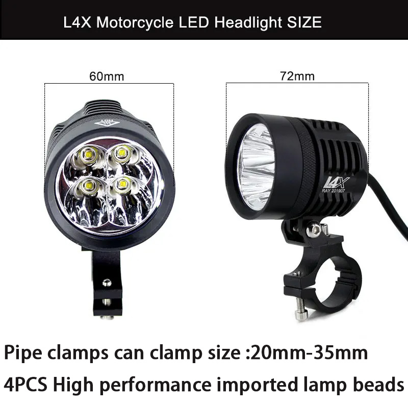 Double Colors LED Strobe Motor - Universal Motorcycle Led Headlight Projector ulasan dan harga