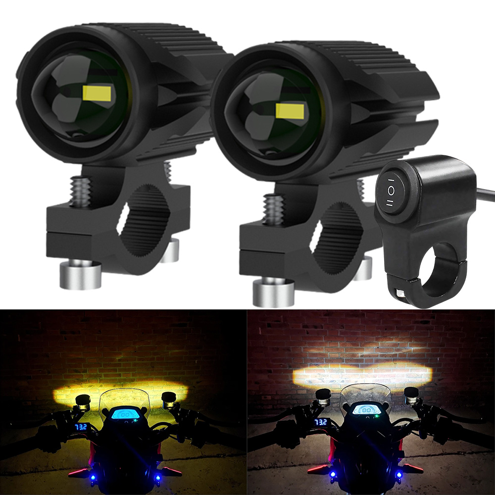 Additional Led Headlights For  - Universal Motorcycle Led Headlight Projector ulasan dan harga