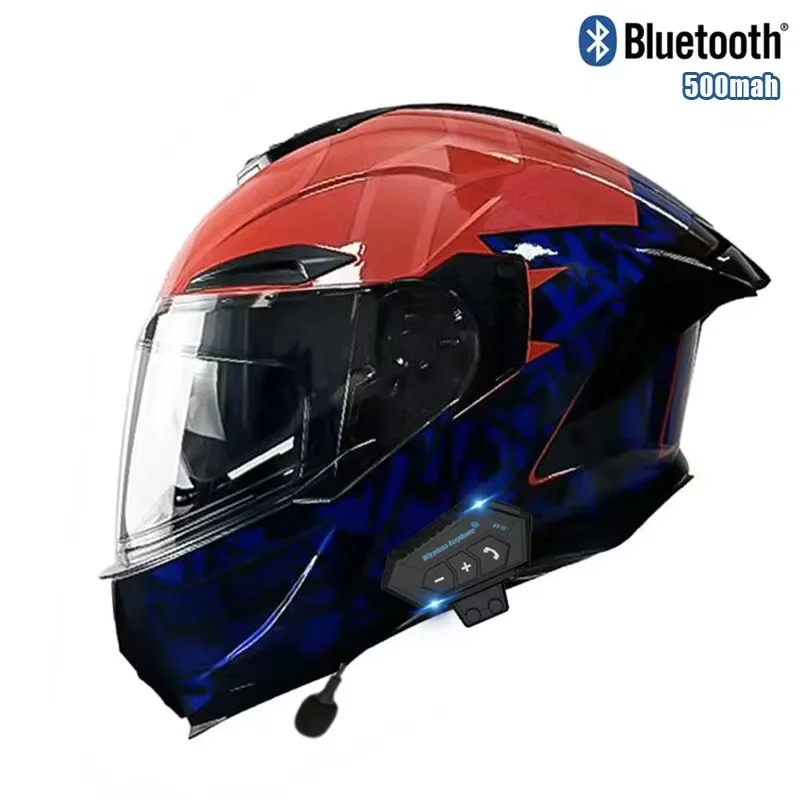 Flip up Motorcycle Helmet With - Full Face Motorcycle Helmet With Bluetooth ulasan dan harga