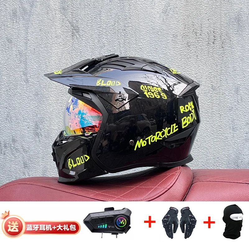 Orz Bluetooth Helmet Off Road  - Full Face Motorcycle Helmet With Bluetooth ulasan dan harga