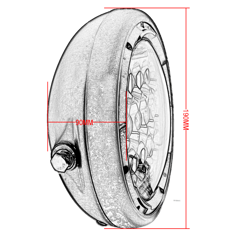 7inch LED Motorcycle Headlight - Universal Motorcycle Led Headlight Projector ulasan dan harga