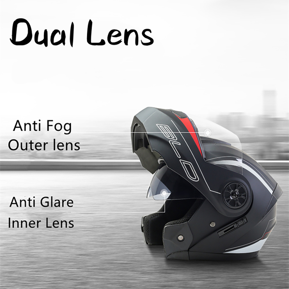 Bluetooth Men's Motorcycle Hel - Full Face Motorcycle Helmet With Bluetooth ulasan dan harga