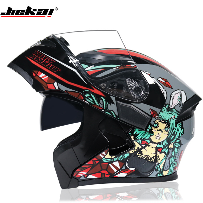 W Bluetooth Anti-fog Double Le - Full Face Motorcycle Helmet With Bluetooth ulasan dan harga