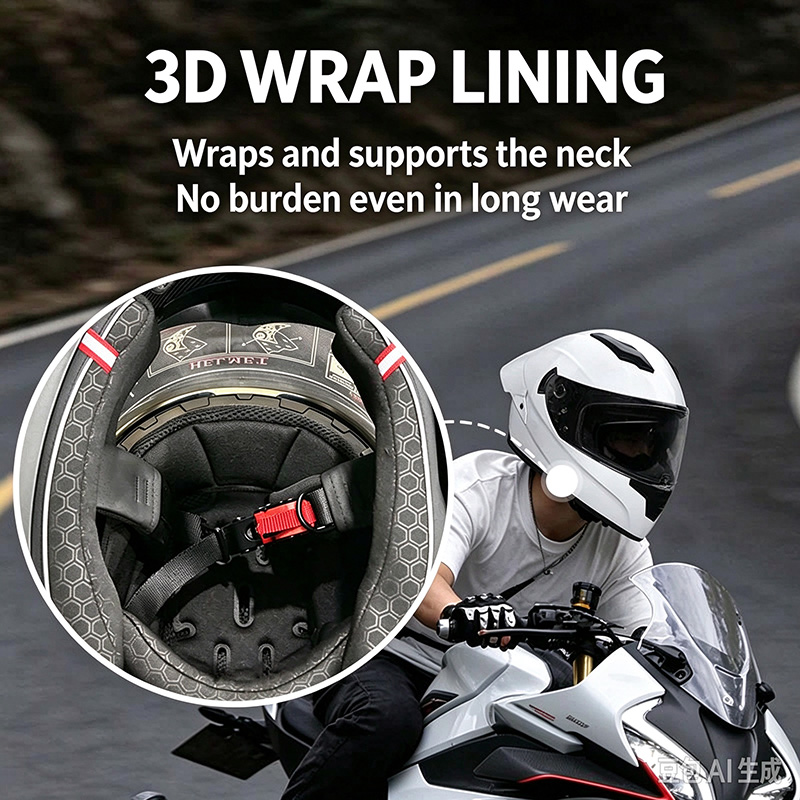 Dual Visor Large Rear Spoiler  - Dual Visor Motorcycle Racing Helmet ulasan dan harga