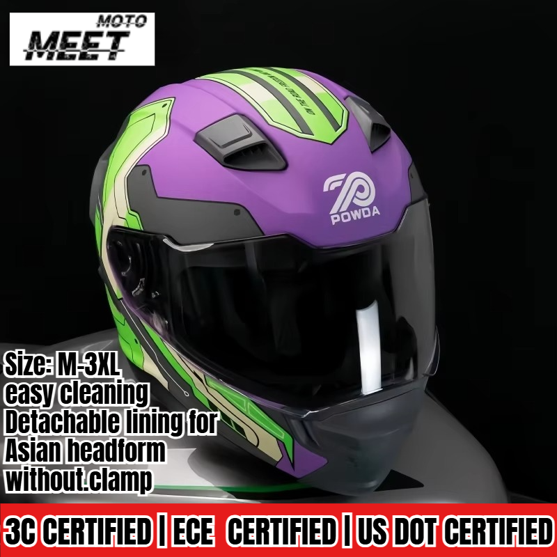 Unisex Full Face Motorcycle He - Dual Visor Motorcycle Racing Helmet ulasan dan harga