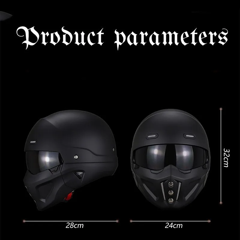 Vintage Retro Motorcycle Helme - Full Face Motorcycle Helmet With Bluetooth ulasan dan harga