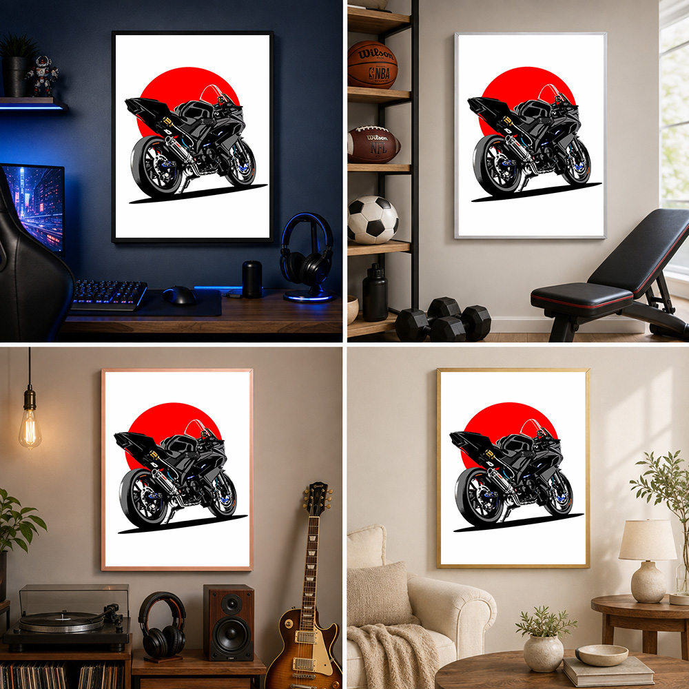 Black Sport Motorcycle Red Sun - Riding Gear ulasan dan harga