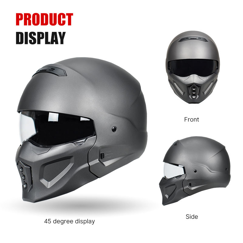 Rugged Bright Black Scorpion F - Full Face Motorcycle Helmet With Bluetooth ulasan dan harga