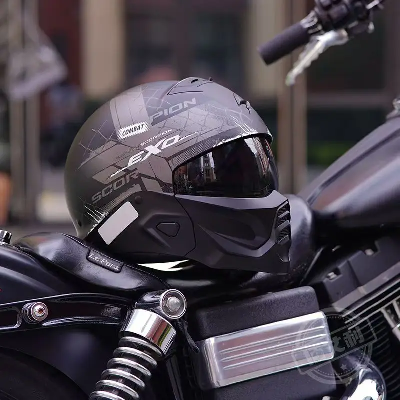 USA Scorpion Exo-Combat II Mot - Full Face Motorcycle Helmet With Bluetooth ulasan dan harga